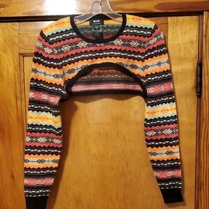 Maeve Multicolor Geometric Crop Top Medium